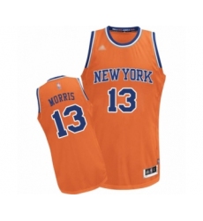 Women's New York Knicks #13 Marcus Morris Authentic Orange Alternate Basketball Jersey