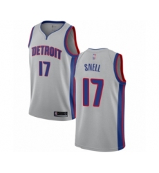 Women's Detroit Pistons #17 Tony Snell Swingman Silver Basketball Jersey Statement Edition