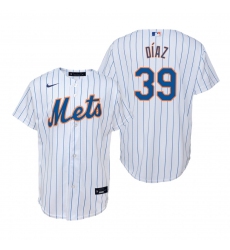 Men's Nike New York Mets #39 Edwin Diaz White Home Stitched Baseball Jersey