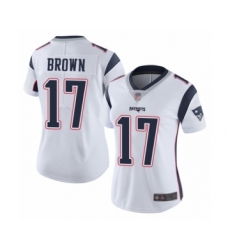 Women's New England Patriots #17 Antonio Brown White Vapor Untouchable Limited Player Football Jersey