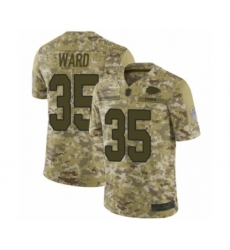 Men's Kansas City Chiefs #35 Charvarius Ward Limited Camo 2018 Salute to Service Football Jersey
