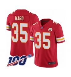 Youth Kansas City Chiefs #35 Charvarius Ward Red Team Color Vapor Untouchable Limited Player 100th Season Football Jersey