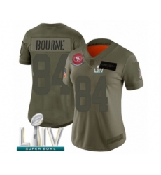 Women's San Francisco 49ers #84 Kendrick Bourne Limited Olive 2019 Salute to Service Super Bowl LIV Bound Football Jersey