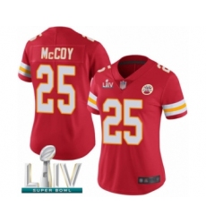 Women's Kansas City Chiefs #25 LeSean McCoy Red Team Color Vapor Untouchable Limited Player Super Bowl LIV Bound Football Jersey