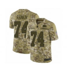 Youth Kansas City Chiefs #74 Martinas Rankin Limited Camo 2018 Salute to Service Football Jersey
