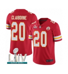 Youth Kansas City Chiefs #20 Morris Claiborne Red Team Color Vapor Untouchable Limited Player Super Bowl LIV Bound Football Jersey
