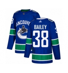 Youth Vancouver Canucks #38 Justin Bailey Authentic Blue Home Hockey Jersey