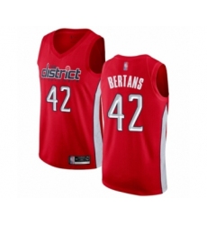 Youth Washington Wizards #42 Davis Bertans Red Swingman Jersey - Earned Edition