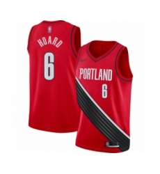 Women's Portland Trail Blazers #6 Jaylen Hoard Swingman Red Finished Basketball Jersey - Statement Edition