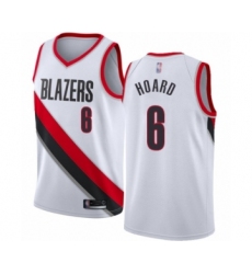 Women's Portland Trail Blazers #6 Jaylen Hoard Swingman White Basketball Jersey - Association Edition
