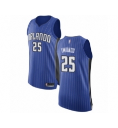 Men's Orlando Magic #25 Wes Iwundu Authentic Royal Blue Basketball Jersey - Icon Edition