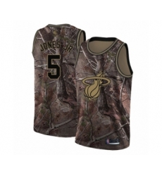 Men's Miami Heat #5 Derrick Jones Jr Swingman Camo Realtree Collection Basketball Jersey