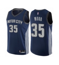 Women's Detroit Pistons #35 Christian Wood Swingman Navy Blue Basketball Jersey - City Edition