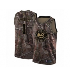 Men's Atlanta Hawks #1 Evan Turner Swingman Camo Realtree Collection Basketball Jersey