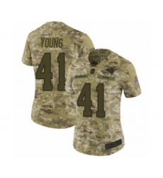 Women's Los Angeles Rams #41 Kenny Young Limited Camo 2018 Salute to Service Football Jersey