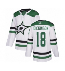 Youth Dallas Stars #18 Jason Dickinson Authentic White Away Hockey Jersey