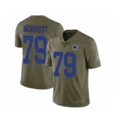 Youth Dallas Cowboys #79 Michael Bennett Limited Olive 2017 Salute to Service Football Jersey
