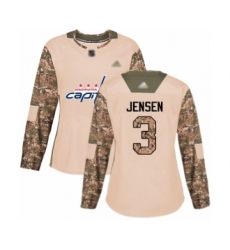Women's Washington Capitals #3 Nick Jensen Authentic Camo Veterans Day Practice Hockey Jersey