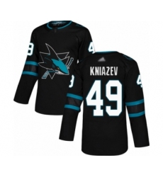 Youth San Jose Sharks #49 Artemi Kniazev Authentic Black Alternate Hockey Jersey