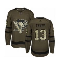 Men's Pittsburgh Penguins #13 Brandon Tanev Authentic Green Salute to Service Hockey Jersey