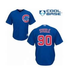 Youth Chicago Cubs #90 Justin Steele Authentic Royal Blue Alternate Cool Base Baseball Player Jersey
