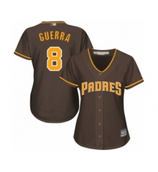 Women's San Diego Padres #8 Javy Guerra Authentic Brown Alternate Cool Base Baseball Player Jersey