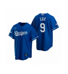 Men's Los Angeles Dodgers #9 Gavin Lux Royal 2020 World Series Champions Replica Jersey