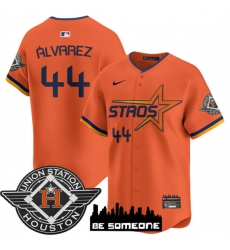 Men's Houston Astros #44 Yordan Alvarez Orange 2025 City Connect Limited Stitched Baseball Jersey