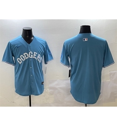Men's Los Angeles Dodgers Blank Light Blue Limited Stitched Baseball Jersey