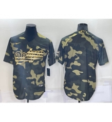 Men's Los Angeles Dodgers Blank Olive Cool Base Stitched Baseball Jersey