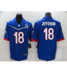 Men's Minnesota Vikings #18 Justin Jefferson Nike Royal 2022 NFC Pro Bowl Limited Player Jersey