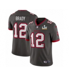 Men's  Tampa Bay Buccaneers #12 Pewter Jersey 2021 Super Bowl LV