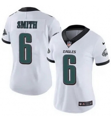 Women Philadelphia Eagles #6 DeVonta Smith White F U S E Stitched NFL Jersey