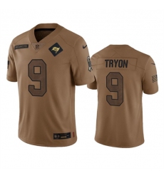 Men's Tampa Bay Buccaneers #9 Joe Tryon 2023 Brown Salute To Service Limited Football Stitched Jersey