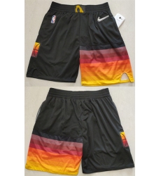 Men' Utah Jazz Black 75th Anniversary Shorts (Run Small)