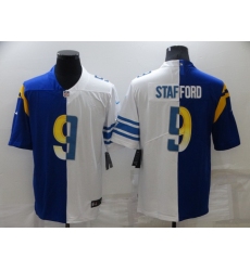 Men's Los Angeles Rams #9 Matthew Stafford White-Blue Fashion Football Limited Jersey