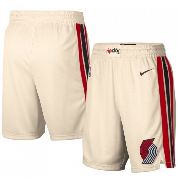 Men's Portland Trail Blazers White NBA Shorts (Run Smaller)