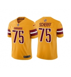 Men's Washington Commanders #75 Brandon Scherff Gold Vapor Untouchable Stitched Football Jersey