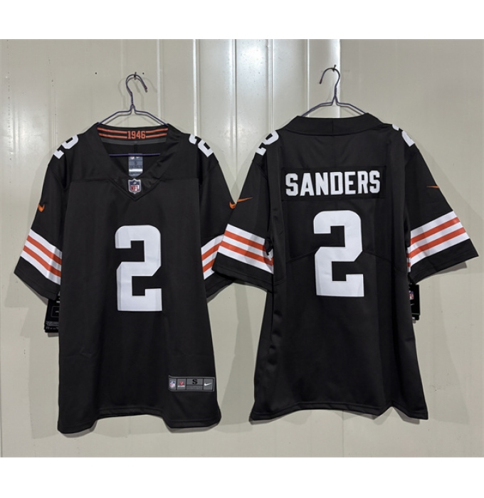 Men's Cleveland Browns #2 Shedeur Sanders Brown 2026 Vapor Limited Football Stitched Jersey