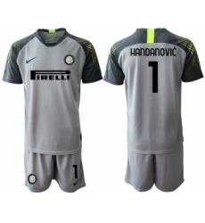 2020-21 Inter Milan 1 HANDANOVIC Gray Goalkeeper Soccer Jerseys