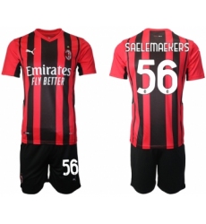Men 2021-2022 Club AC Milan home red 56 Soccer Jersey
