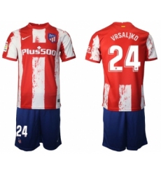 Men 2021-2022 Club Atletico Madrid home red 24 Nike Soccer Jersey