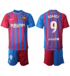 Men 2021-2022 Club Barcelona home red 9 Nike Soccer Jerseys
