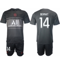 Men 2021-2022 Club Paris St German Second away black 14 Soccer Jersey