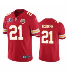 Men's Kansas City Chiefs #21 Trent McDuffie Red Vapor Untouchable Limited Stitched Football 2024 Super Bowl LVIII Jersey