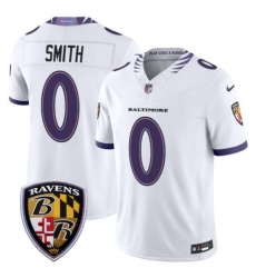 Men's Baltimore Ravens #0 Roquan Smith White 2026 F.U.S.E. Vapor Limited Football Stitched Jersey