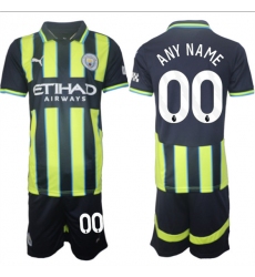 Men's Manchester City Custom 2024-25 Navy Away Soccer Jersey Suit