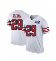 Youth San Francisco 49ers #29 Talanoa Hufanga White Throwback 2023 F U S E With John Madden Vapor Limited Stitched Football 2024 Super Bowl LVIII Jer