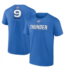 Men's Oklahoma City Thunder #9 Alex Caruso Blue Behind The Back Name & Number T-Shirt