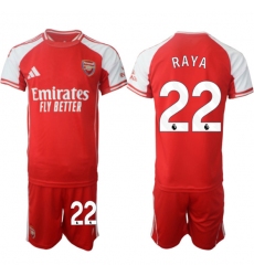 Men's Arsenal F.C #22 David Raya Red 2025 Home Soccer Jersey Suit